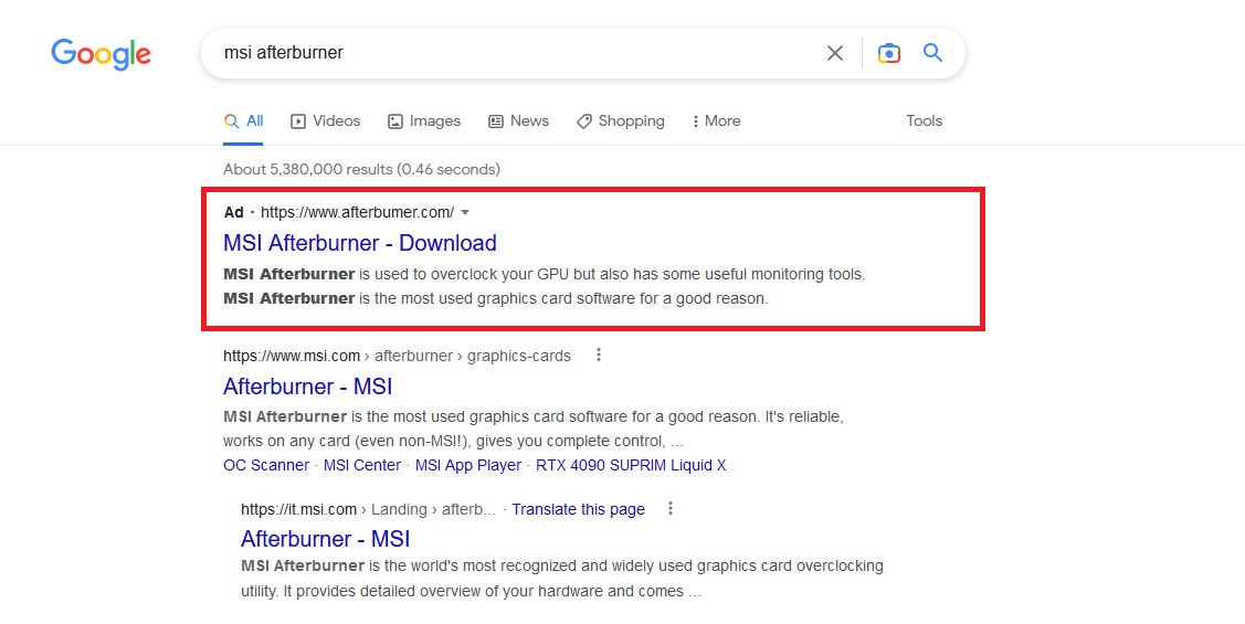 Search results for msi afterburner keyword