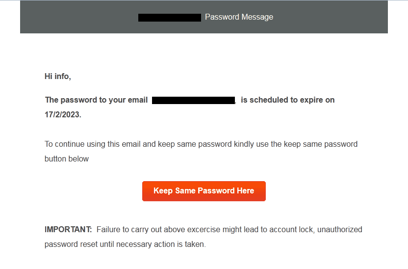 Phishing Email Screenshot